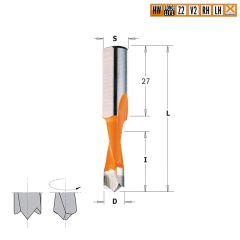 Сверло HW для присадочного станка 10x27x57,5 Z=2+2 S=10x27 RH CMT 310.100.41