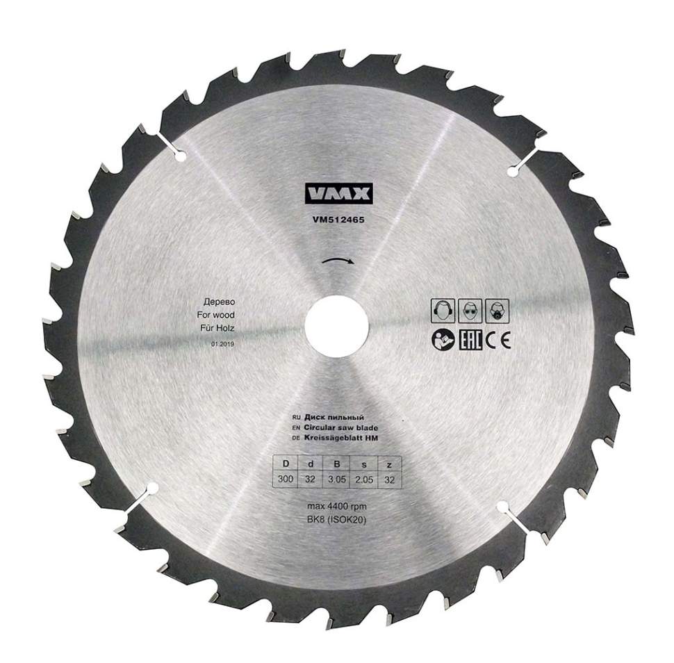 Диск пильный ф300х32 z32    дерево Энкор 512465