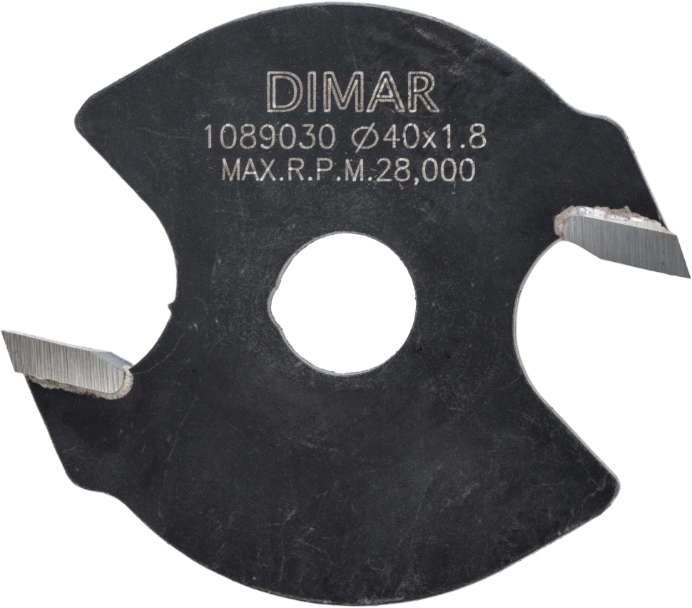 Фреза Dimar 1089030 дисковая коническая торцевой паз 1,85 мм D39,5 посадка для оправки (L1- мм, L2-1.85 мм, D1-39.5 мм, D2- мм)