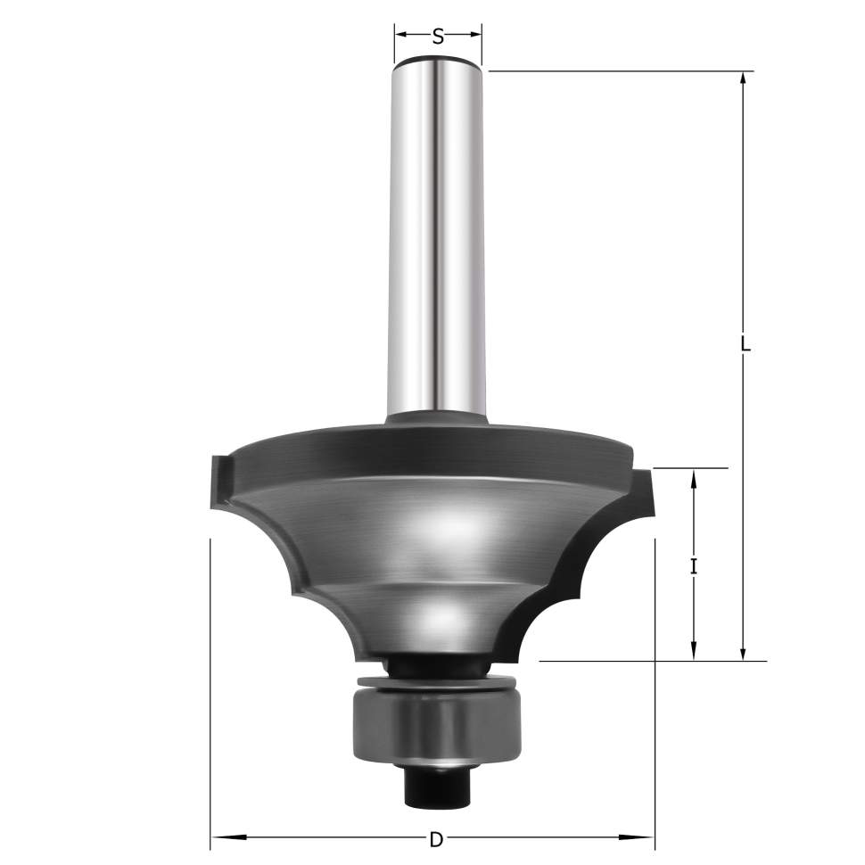 Фреза профильная "Двойное скругление 2" D=35x16x54 S=8 PROCUT 603.213516