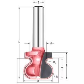Фреза профильная (Ручка) Z=2 R=1.59 r1=6 D=38.1x22.2x53 S=8 PROCUT 502831P
