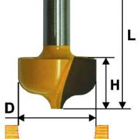 Фреза пазовая фасонная Ф23,8Х17,5 мм R4,8 мм, хвостовик 8 мм Энкор 46110