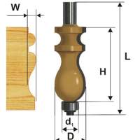 Фреза кромочная фигурная Ф22,2Х41,3 мм, хвостовик 12 мм Энкор 46408