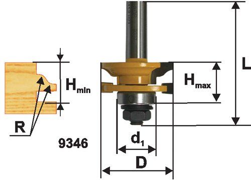 Фреза комб рамочная ф41,3х26мм хв 12мм Энкор 9346 (L1- мм, L2- мм, D1- мм, D2- мм)