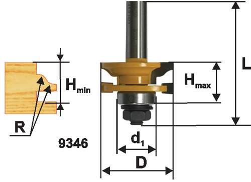 Фреза комб рамочная ф41,3х26мм хв 12мм Энкор 9346 (L1- мм, L2- мм, D1- мм, D2- мм)