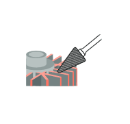 Борфреза коническая M 06х13 M03 одинарная насечка RODMIX 3206130601 (L1- мм, L2-13 мм, D1-6 мм, D2-3 мм)