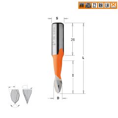 Сверло HW для присадочного станка 8x27x57,5 Z=2 S=10x26 RH CMT 313.080.41
