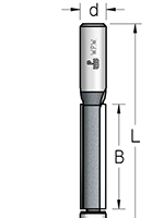 Фреза WPW F361282 D12,7 B38 Z3 обгонная длинная нижний подшипник хвостовик 12