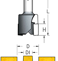 Фреза WPW MNK1602 для конических пробок D15,2-16,2 x16 L71 хвостовик 12