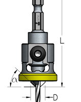Зенковка оправка WPW AQP5004SC коническая БЕЗ ЦАРАПИН D12,7 сверло 5 универсальная спираль SC  хвостовик HEX1/4