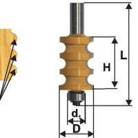 Фреза кром фигурная ф22,2х26мм R3мм хв 12мм Энкор 10691