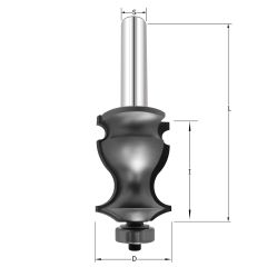 Фреза молдинговая 3 D=31.8x41.3x95 S=12 PROCUT 722.323141