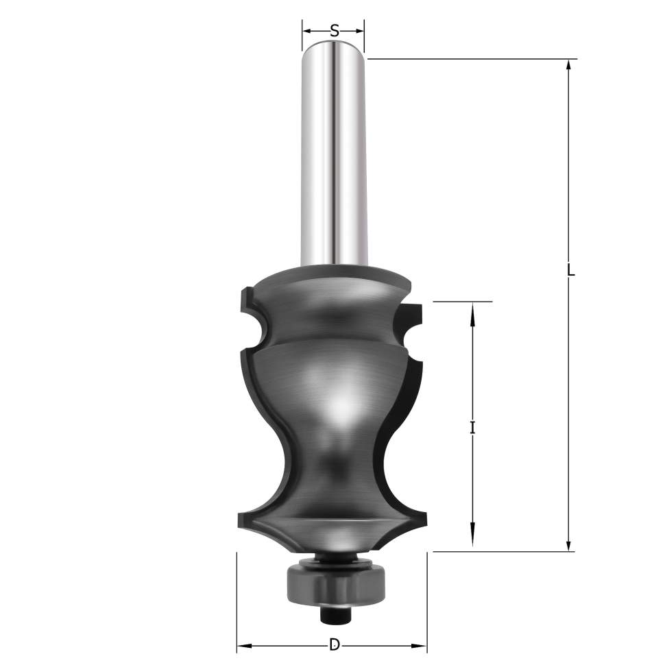 Фреза молдинговая 3 D=31.8x41.3x95 S=12 PROCUT 722.323141