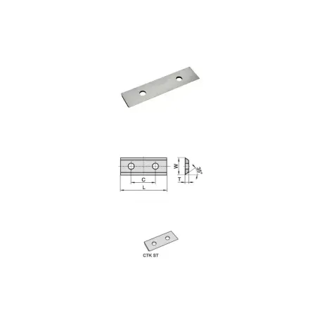 Нож твердосплавный 30.0x12.0x1.5 OKE 302 10 шт Woodwork/Вудворк 30.12.15.01 