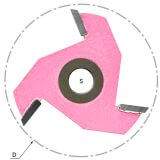 Сменные режущие диски (крепление гайкой) Z=3 D=47.6 i=2.5 PROCUT 704813P