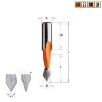 Сверло HW для присадочного станка 10x27x57,5 Z=2 S=10x26 RH CMT 313.100.11