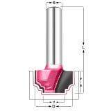 Фреза Декоративный гусёк R=2  Z=2 D=12.7x9.52x40 d1=8.7 S=8 PROCUT 212811P