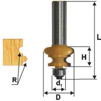 Фреза кромочная фигурная Ф25,5Х16 мм R3,2 мм, хвостовик 12 мм Энкор 46429