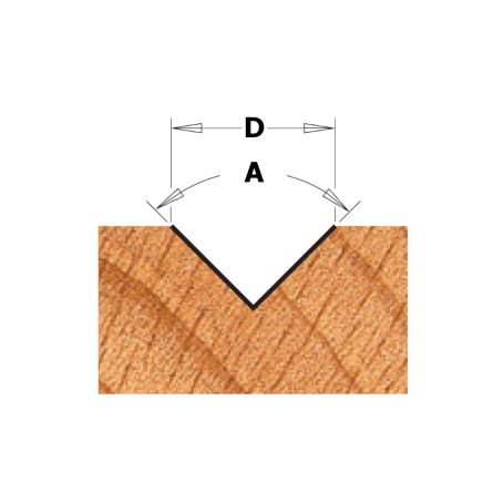 Фреза концевая CMT-contractor пазовая c углом 90гр. S=8 D=12,7x12,7 K915-127 (L1-45 мм, L2-12.7 мм, D1-12.7 мм, D2-8 мм)