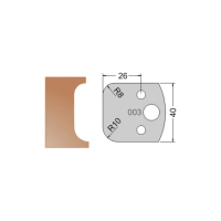 Нож Dimar 3300340 МУЛЬТИСИСТЕМА HSS галтель R8;10 40x20x4