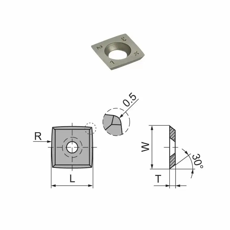 Нож поворотный CTK SC  15.0x15.0x2.5 R95 R05 CTOPP10 CERATIZIT 11827619