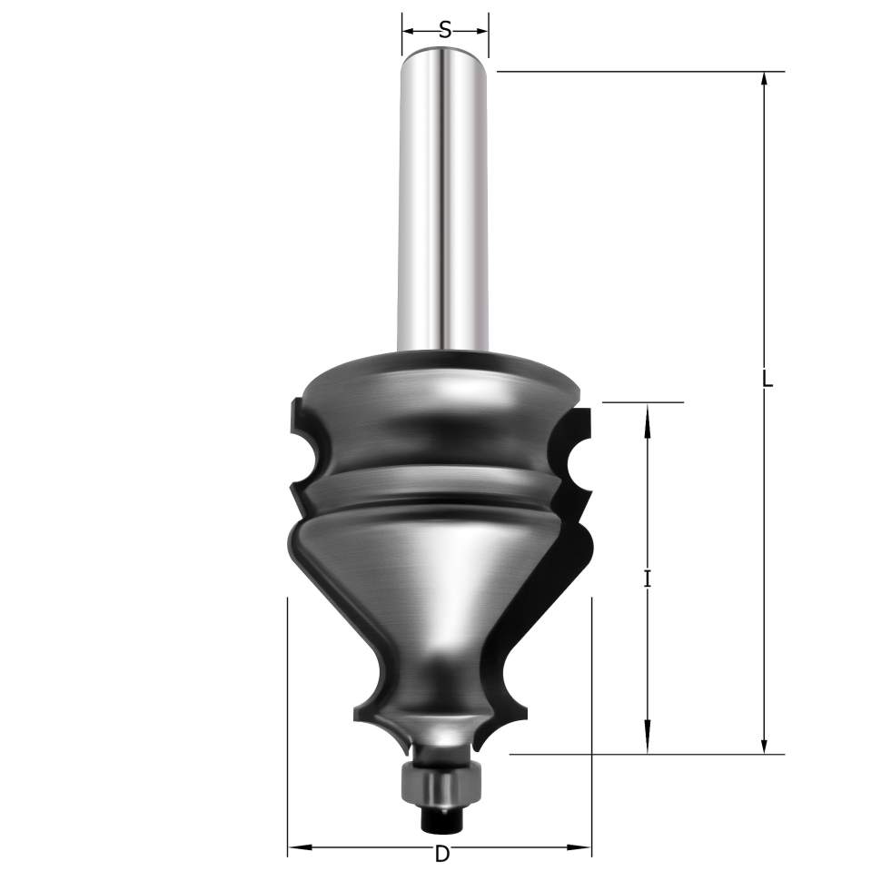 Фреза молдинговая 4 D=38x41.3x94 S=12 PROCUT 726.313841