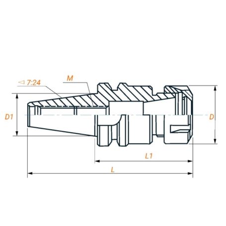 Патрон цанговый BT40-ER25-070 MAS403