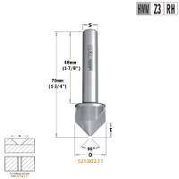Зенкер с цилиндрическим хвостовиком Z3 S=10x48 D=19,5x9x70 RH CMT 521.002.11