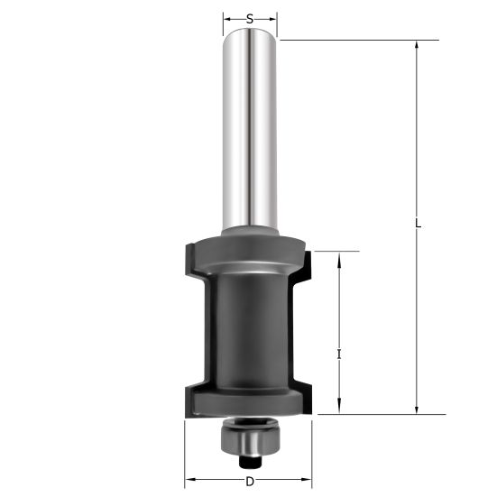 Фреза "Планка" D=28.6x35x90 S=12 PROCUT 732.312834 (L1-90 мм, L2-35 мм, D1-28.6 мм, D2-12 мм)