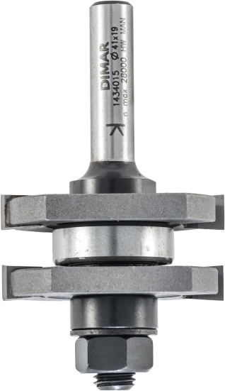 Фреза комплект Dimar 1434015 соединение шип-паз 19x9,5 мм D41 хвостовик 8 (L1-70 мм, L2-19 мм, D1-41 мм, D2-8 мм)