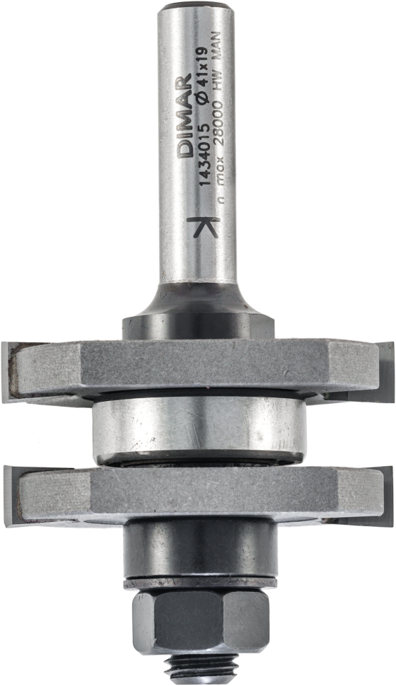 Фреза комплект Dimar 1434015 соединение шип-паз 19x9,5 мм D41 хвостовик 8