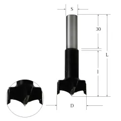 Сверло присадочное чашечное для ЛДСП 20х57 S=10x60 правое Woodwork 317.200.R