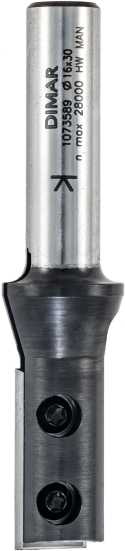 Фреза Dimar 1073589 пазовая врезная D16x30 L88 Z1 сменный нож хвостовик 12 (L1-88 мм, L2-30 мм, D1-16 мм, D2-12 мм)