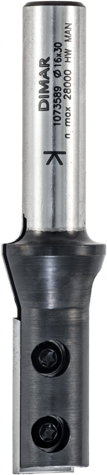 Фреза Dimar 1073589 пазовая врезная D16x30 L88 Z1 сменный нож хвостовик 12