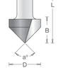 Фреза Dimar 1050199 V паз 90° гр. D25,4x19,1 L57 хвостовик 12