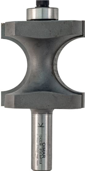 Фреза Dimar 1248269 катушка R19,1 D60,3x50,8 L98 хвостовик 12 (L1-98 мм, L2-50.8 мм, D1-60.3 мм, D2-12 мм)