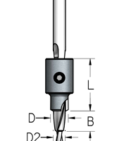 Зенкер со ступечатым сверлом WPW ACD0700D под евровинт 7 мм D10-7-5 регулировка по глубине
