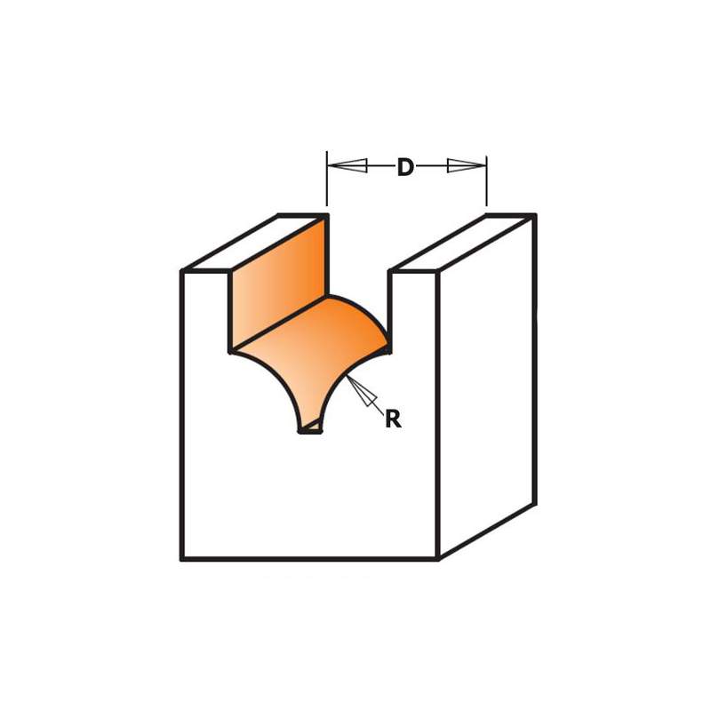 Фреза концевая CMT-contractor для декорирования  S=8 D=10x10 K965-100