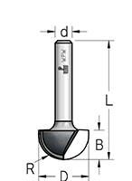 Фреза WPW RB06005 галтель R3,2 D6,3 B5,5 хвостовик 8