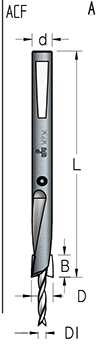 Сверло WPW ACF0950S для KREG D9,5 L101 хвостовик 9