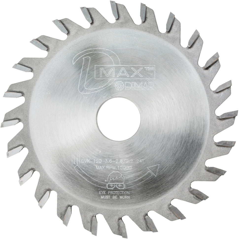 Пила Dimar 90600454 подрезная коническая D120x22x3,2-4,1 Z24 усиленная