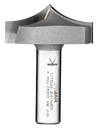 Фреза Klein AS0200095 радиусная V острая R25,4 врезная D41,3x18,3 L56,3 хвостовик 12 (L1-56.3 мм, L2-18.3 мм, D1-41.3 мм, D2-12 мм)
