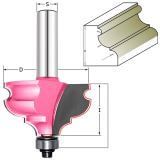 Фреза профильная "Французская классика" (ниж. подш.) Z=2 D=47.5x28.5x80 S=12 PROCUT 352211P (L1-80 мм, L2-28.5 мм, D1-47.5 мм, D2-12 мм)
