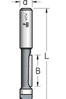 Фреза WPW PP51272 для вырезов в столешницах и панелях D12,7 B30 Z1 хвостовик 12