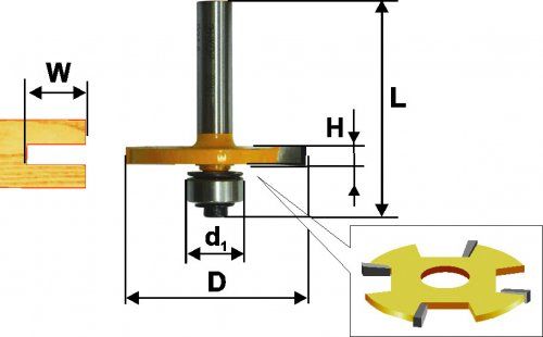 Фреза кромочная фальцевая ф50,8х6мм хв 8мм Энкор 10565 (L1- мм, L2- мм, D1- мм, D2- мм)