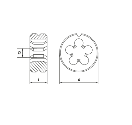 Плашка M14X2.0 Гост 9740 (Р6М5)  RODMIX 1671140020