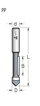 Фреза WPW PP81272 для вырезов в столешницах и панелях D12,7 B51 Z1 хвостовик 12