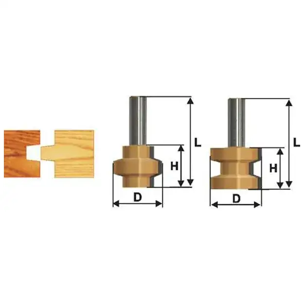 Набор фрез пазо-шип ф38,1х28,6мм хв 12м 2шт Энкор 10603 (L1- мм, L2- мм, D1- мм, D2- мм)