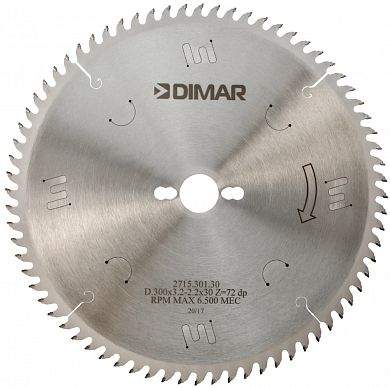 Пила Dimar 2715.303.30 алмазная D300x30x3,2 Z96 для форматно-раскроечного станка