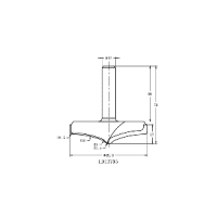 Фреза алмазная филёночная TD-101 D=70x17x70 S=12 Rotis 1017012.01